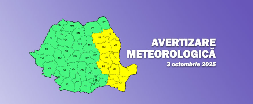 Cod galben de ploi abundente în Bacău și mai multe regiuni ale țării